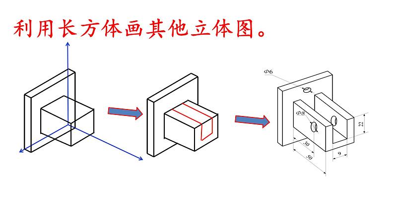 4.3.0如何画立体图 课件-2021-2022学年高一苏教版(2019)通用技术必修《技术与设计1》07