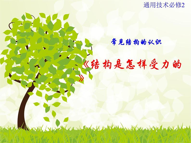 苏教版高中通用技术 必修2 1.1 常见结构的认识（课件）第1页
