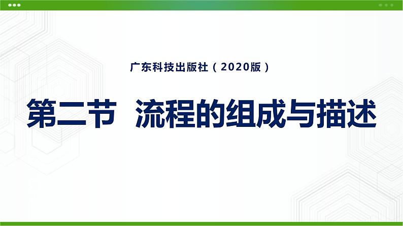 新粤科版通用技术必修二 2.3 流程的设计 课件PPT01