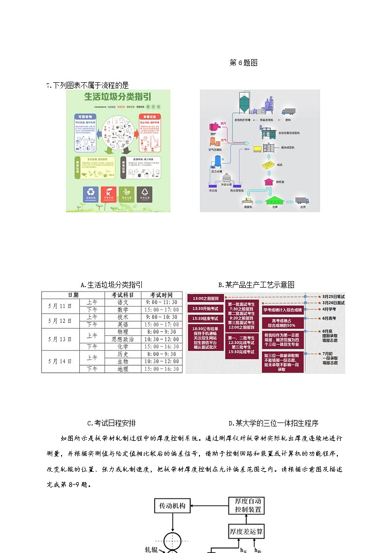 2021金华义乌高三下学期5月高考适应性考试通用技术试题含答案03