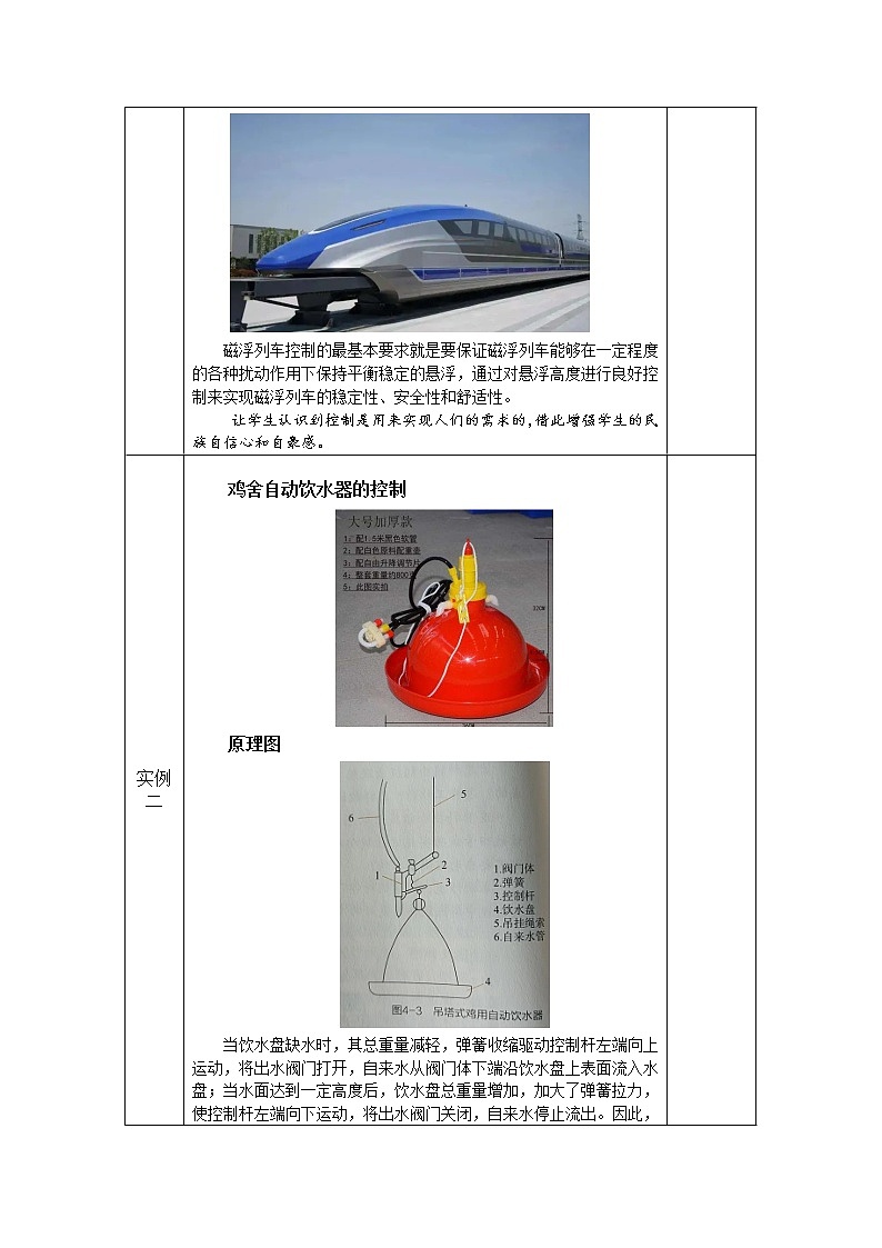 苏教版通用技术必修二 4.1 什么是控制 教案02