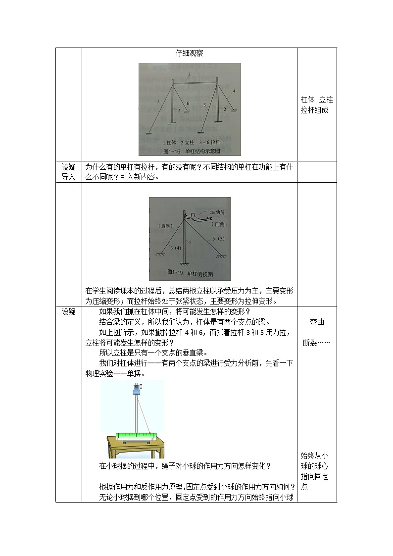 地质版通用技术必修二 1.2 典型结构分析 教案第2页
