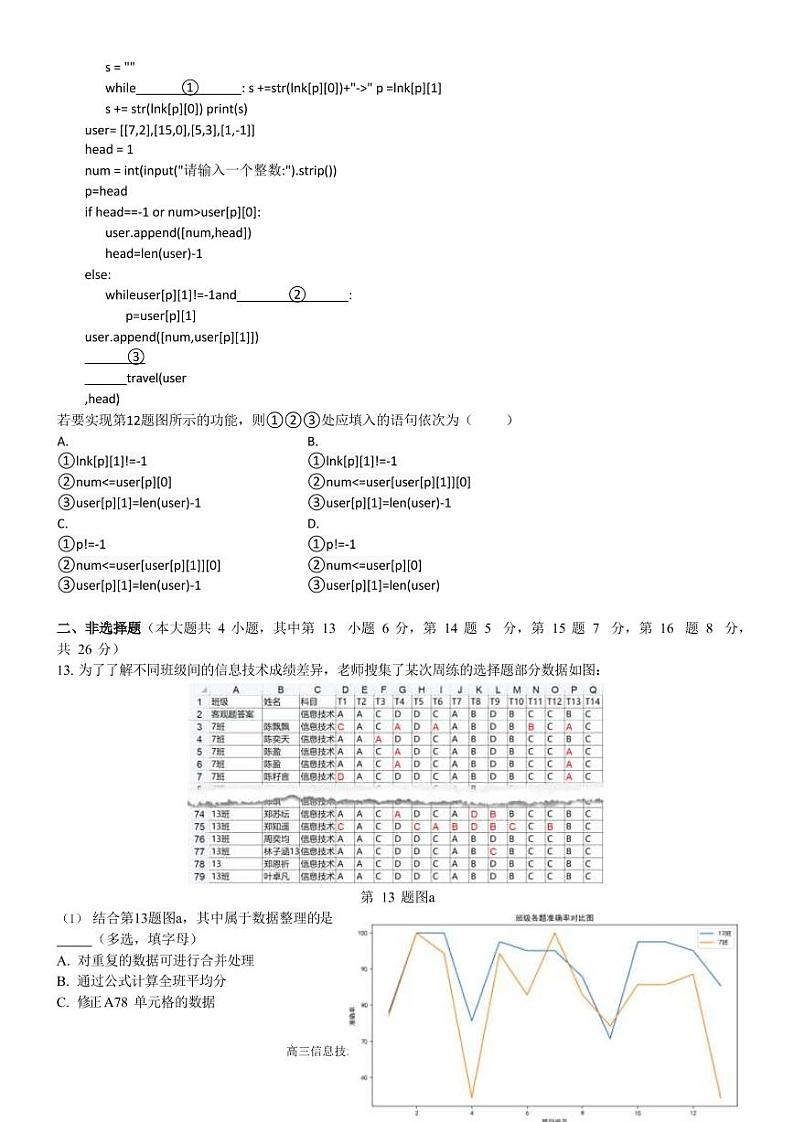 2022-2023学年浙江省浙南名校联盟高三上学期第一次联考试题 技术（PDF版）03