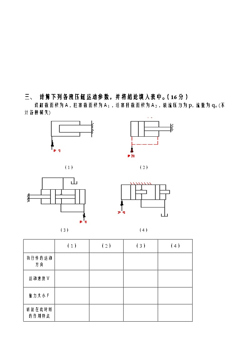 流体传动与控制 课程试卷103
