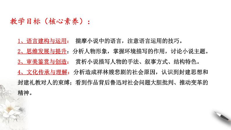 高中语文人教统编版必修下册　6.12.1《祝福》课件（2）(共48张PPT)第3页