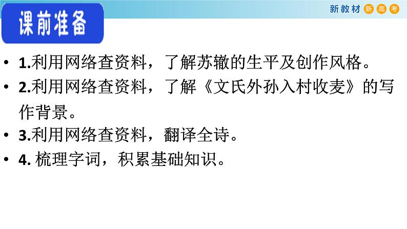 高中语文人教统编版必修上册《6.2 文氏外孙入村收麦》优秀教学课件05