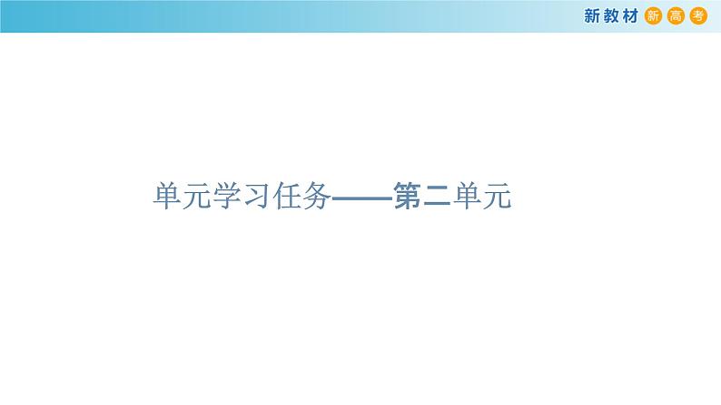 高中语文人教统编版必修上册第二单元《单元学习任务》名师优质课ppt课件.ppt01