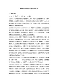 2013年上海市高考语文试卷