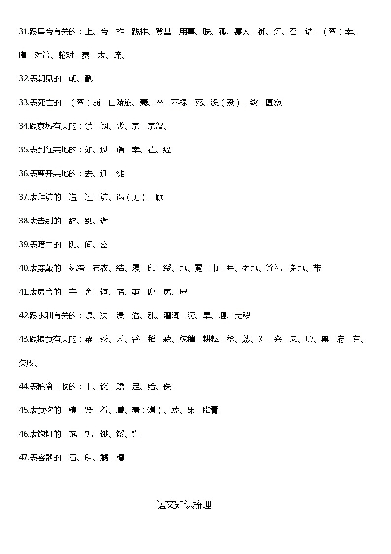 高考语文一轮复习 文言文常识整理教案03