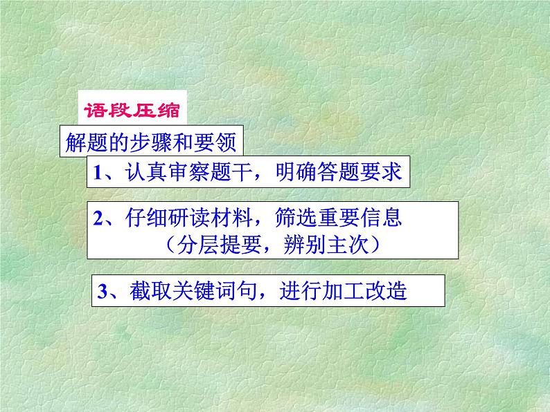 高考语文一轮复习 语段压缩之定向压缩ppt课件05