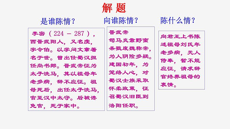 9《陈情表》  课件（50张PPT）2020-2021学年高中语文统编版选择性必修下册第三单元08