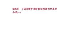 2021-2022学年人教版语文高中专题复习演练13　小说阅读专项练•群文阅读•红色革命小说(一)课件PPT