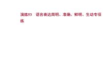 2021-2022学年人教版语文高中专题复习演练53　语言表达简明、准确、鲜明、生动专项练课件PPT