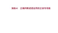 2021-2022学年人教版语文高中专题复习演练41　正确判断成语运用的正误专项练课件PPT