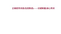 2021-2022学年人教版语文高中专题复习之正确使用词语(包括熟语)——切磋琢磨,细心用词课件PPT