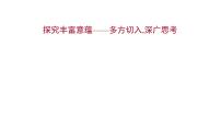 2021-2022学年人教版语文高中专题复习之探究丰富意蕴——多方切入,深广思考课件PPT