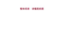 2021-2022学年人教版语文高中专题复习之整体阅读　读懂是前提课件PPT