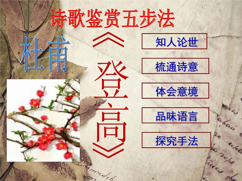 统编版高中语文必修上册-8.2 登高---艺术手法 课件第7页