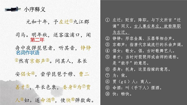 2020—2021学年统编版高中语文必修上册8.3《琵琶行 并序》课件35张第6页