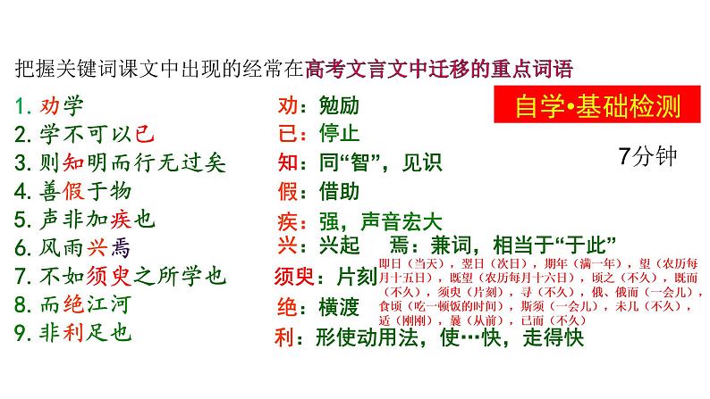 统编版高中语文必修上册-10.1 劝学复习 课件07