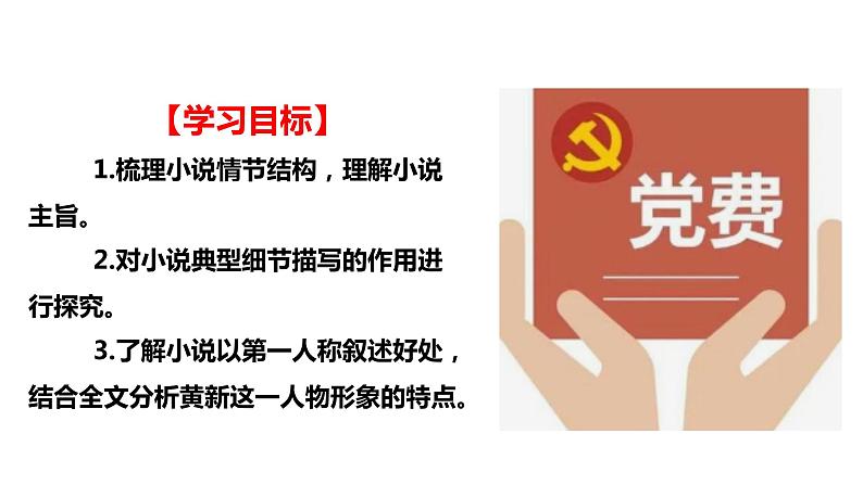 2021届部编版高中语文选择性必修中册  党费 课件 （共31张PPT）第3页