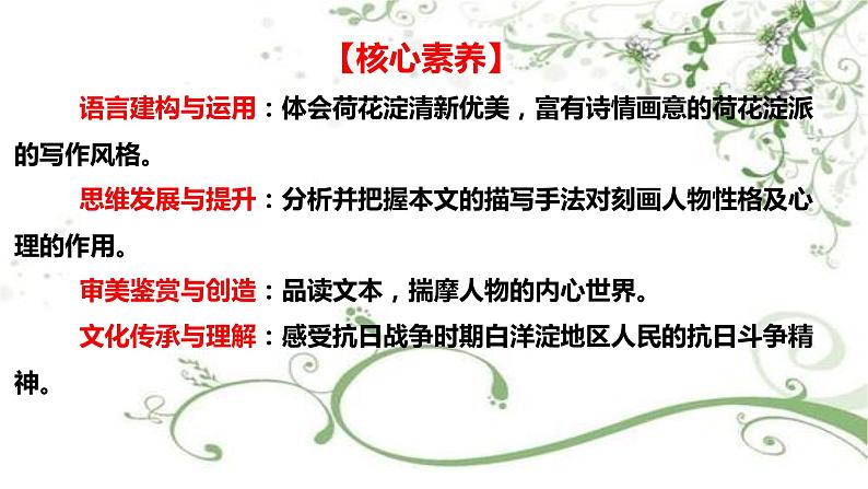 2021届部编版高中语文选择性必修中册  荷花淀 课件 （共28张PPT）第4页