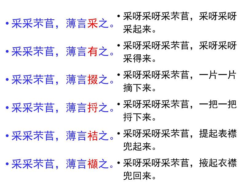 2020-2021学年高中语文部编版必修上册 芣苢  课件（49张）（全国版）04