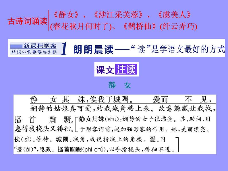 2020-2021学年高中语文部编版必修上册 古诗词诵读 课件（72张）（全国版）第1页