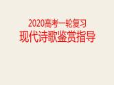 2020-2021学年 高中语文 二轮复习 现代诗歌鉴赏复习指导课件（48张）