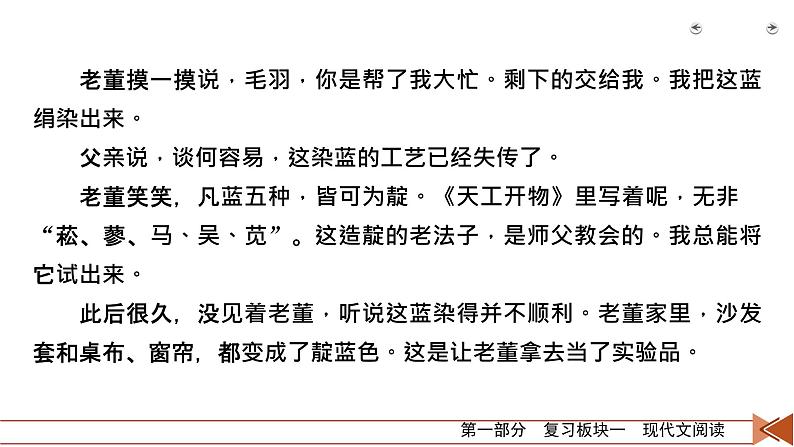 2020-2021学年 高中语文 二轮复习 专题3  小说阅读 分析人物形象  课件（共61页）第8页