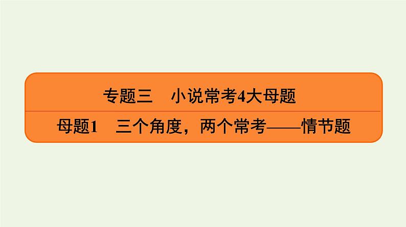 2020-2021学年 高中语文 二轮复习 专题3小说 情节题课件第1页