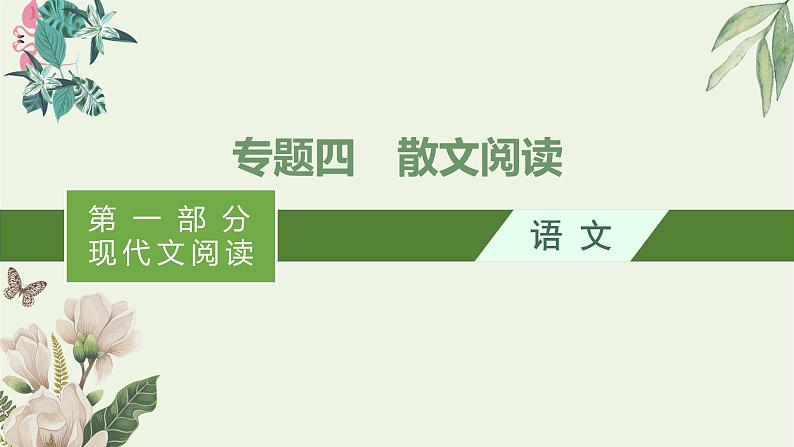 2020-2021学年 高中语文 二轮复习 专题四散文阅读 精品课件01