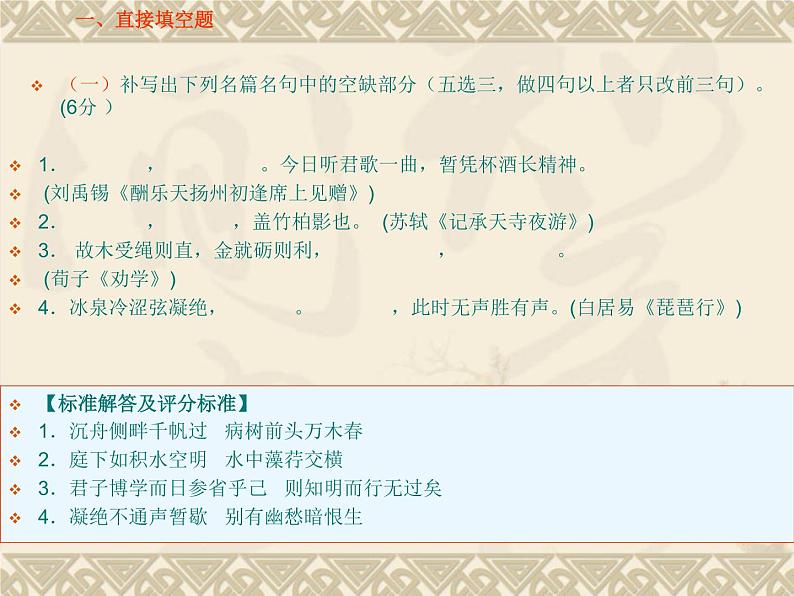 2020-2021学年 高中语文 二轮复习 作家作品、文学常识和名篇名句预测 课件36张02