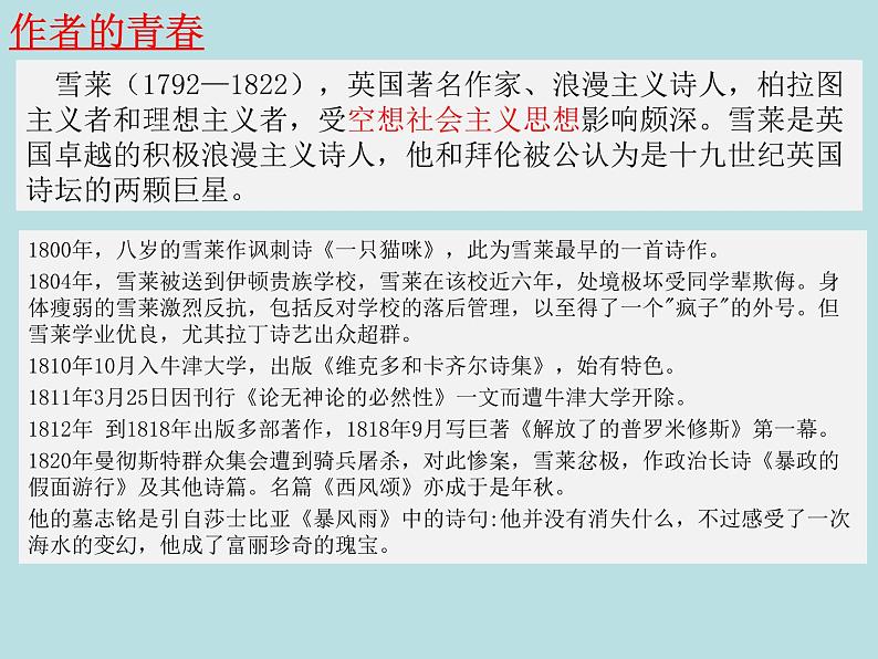 第一单元任务群：《沁园春长沙》《红烛》《西风颂》课件-2021-2022学年统编版（2019）高中语文必修上册第5页