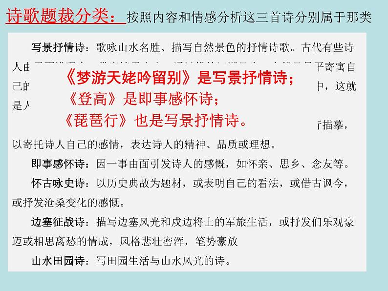 第三单元任务群：《梦游天姥吟留别》《登高》《琵琶行》课件-2021-2022学年统编版（2019）高中语文必修上册第8页