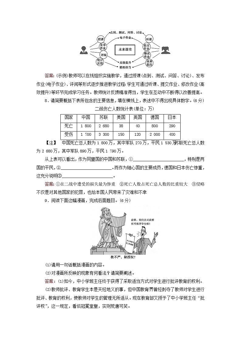 2020-2021学年 高中语文 二轮复习 专题7语言运用 仿写图文转换测试含解析第3页