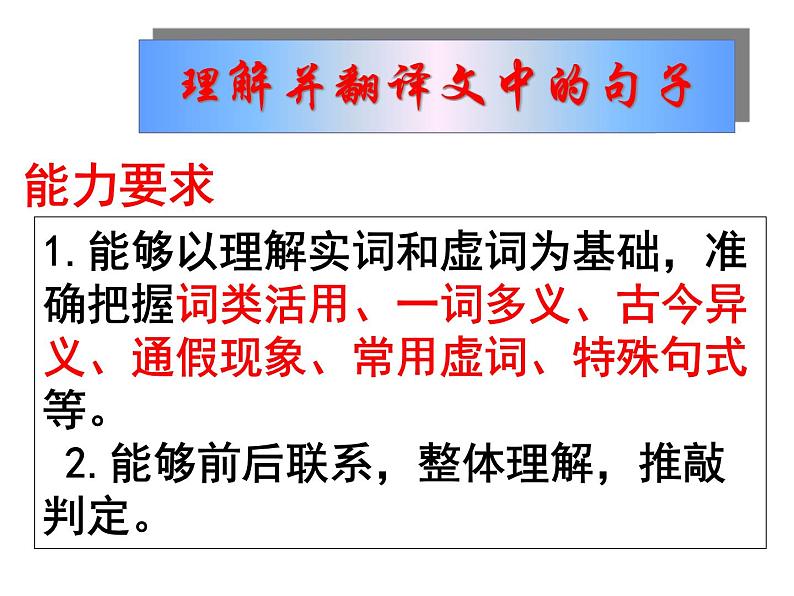 2020-2021学年高中语文 二轮复习 《文言特殊方式的翻译技巧》课件 （31张PPT）第7页