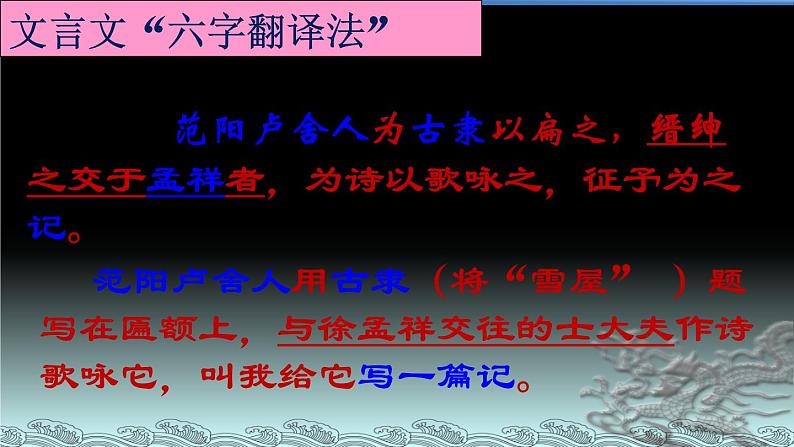 2020-2021学年高中语文 二轮复习 《文言文翻译》课件 （26张PPT）08