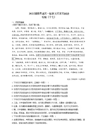 2022届高考语文一轮复习文言文阅读专练（十七）