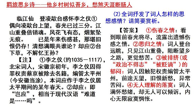 七大题材类型的古诗歌鉴赏ppt 教学课件第8页