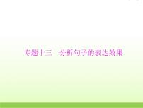 高考语文一轮复习第三部分语言文字应用专题十三分析句子的表达效果课件