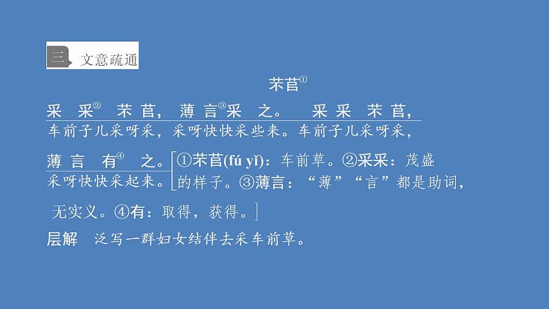 2020-2021学年高中语文部编版必修上册 第二单元6.1 芣苢 课件（33张PPT）04