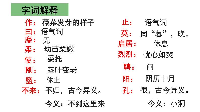 人教版必修二高一《采薇》课件（共26张PPT）第8页