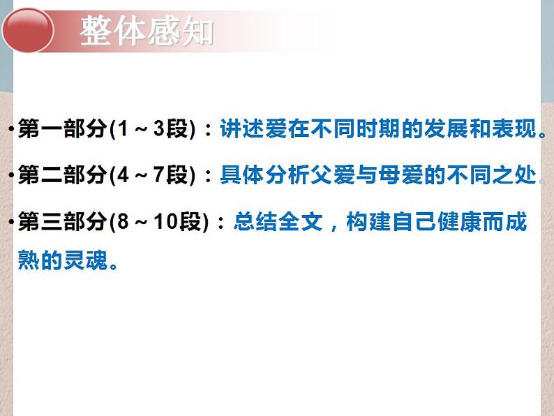 人教版语文必修四9 父母与孩子之间的爱 课件（14张）——高中语文必修四人教版第4页