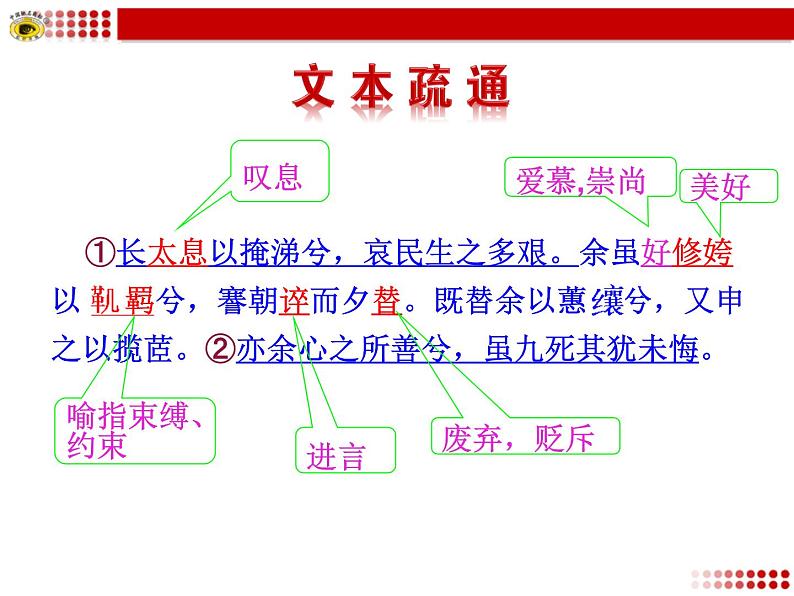 2020-2021学年高中语文统编版选择性必修下册第一单元1.2《 离骚》课件19张PPT05