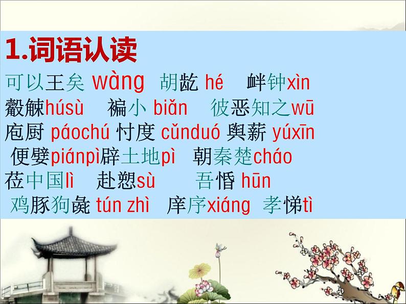 高一语文统编版下册《齐桓晋文之事》知识复习与巩固（20张PPT）课件PPT第2页