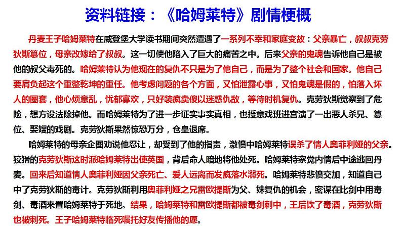 【新教材】6 《哈姆莱特》 课件（18张）——2020-2021学年高中语文部编版（2019）必修下册第8页