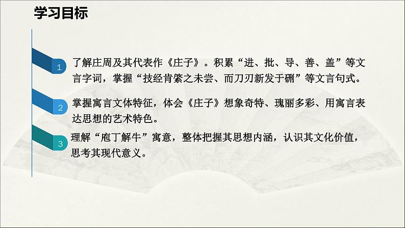 2020-2021学年高中语文人教部编版必修下册：1.3庖丁解牛课件（共20页）第2页