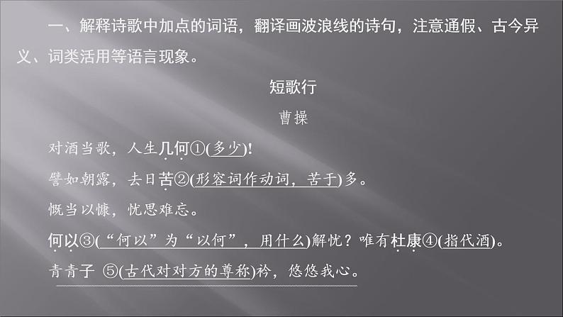 2021-2022学年高中语文部编版必修上册：第三单元 1 短歌行  课件（共28页）第3页