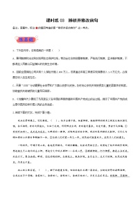 课时练03辨析并修改病句 高考语文一轮复习小题多维练（新高考专用）原卷版